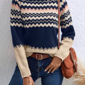 Suéter Con Estampado Geométrico