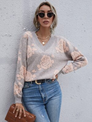 Jersey con patrón floral